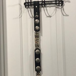 Circle Y silver and rawhide belt